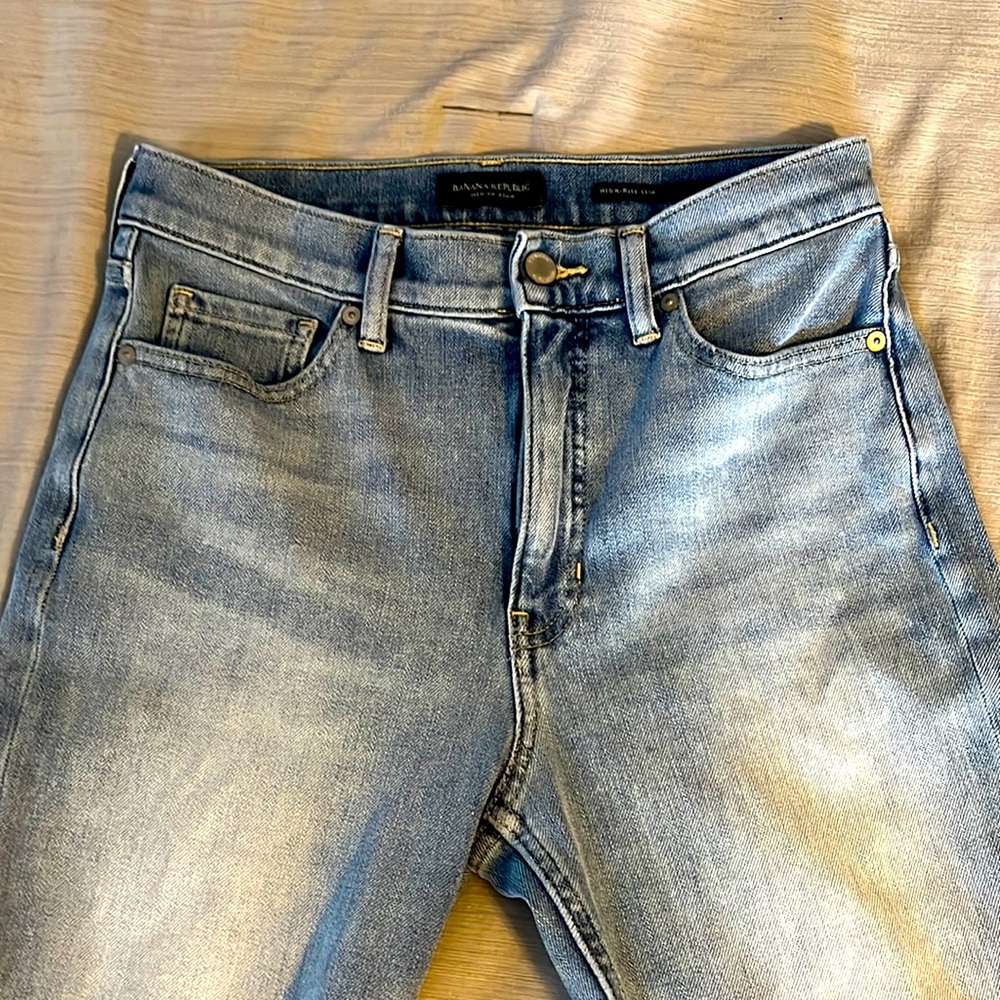 Banana republic premium denim high rise slim 27s